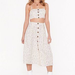 Nasty Gal Midi Skirt & Crop Top